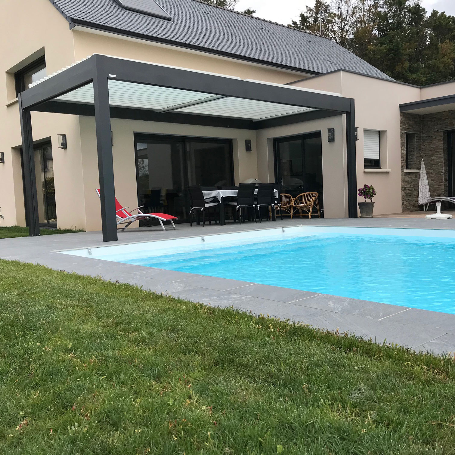 Pergola en aluminium fabriquée en Maine-et-Loire